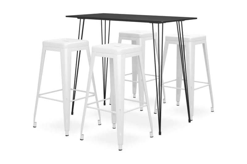 Bargrupp 5 delar svart och vit - Svart - Möbler - Matplats - Barmöbler - Barbord