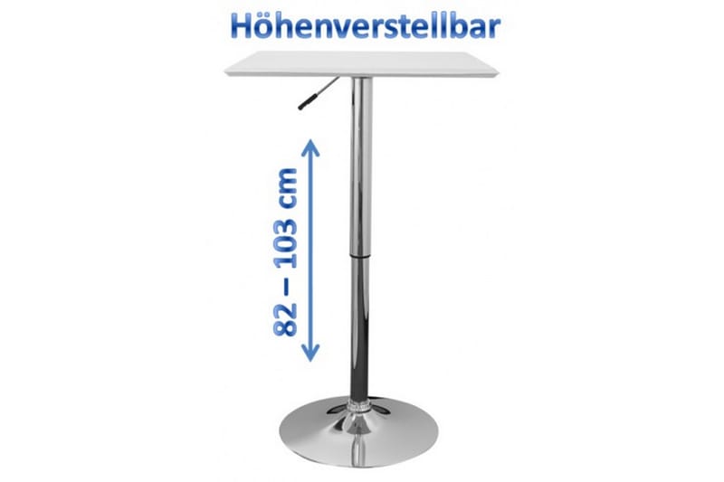 ELYSEE Ståbord 63 cm Vit - Möbler - Matplats - Barmöbler - Barbord