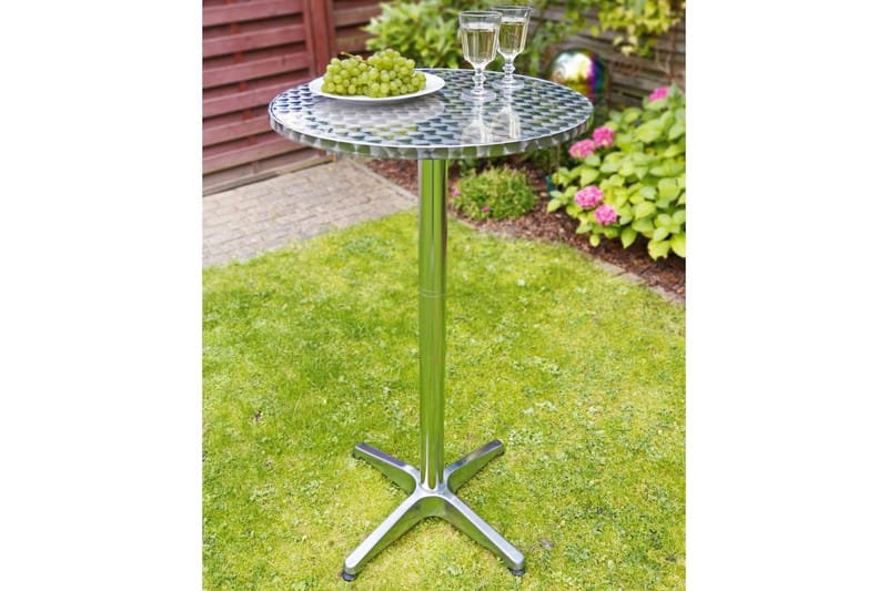 HI Hopfällbart cafébord/barbord i aluminium runt 60x60x(58-1 - Silver - Möbler - Matplats - Barmöbler - Barbord