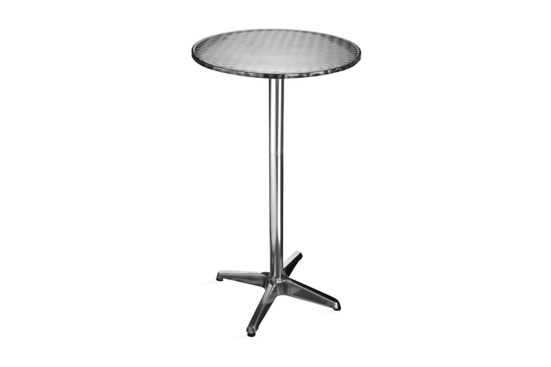 HI Hopfällbart cafébord/barbord i aluminium runt 60x60x(58-1 - Silver - Bord - Barbord