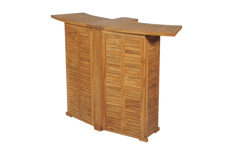 Hopfällbart barbord 155x53x105 cm massivt teakträ - Brun - Möbler - Matplats - Barmöbler - Barbord