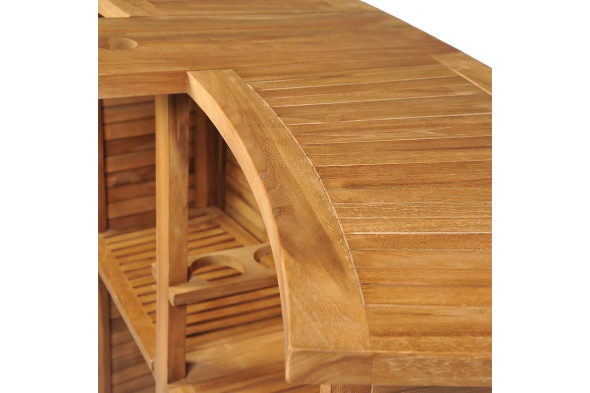 Hopfällbart barbord 155x53x105 cm massivt teakträ - Brun - Möbler - Matplats - Barmöbler - Barbord