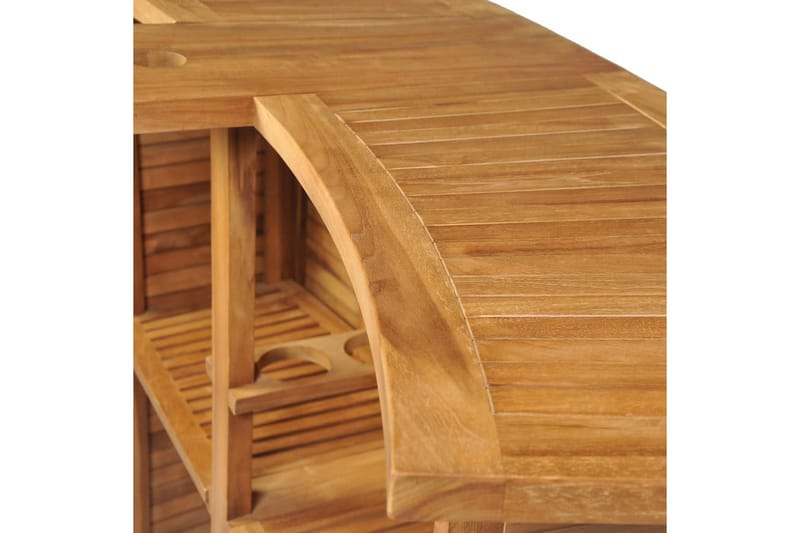 Hopfällbart barbord 155x53x105 cm massivt teakträ - Brun - Möbler - Matplats - Barmöbler - Barbord