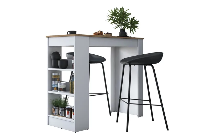 Iwao Barbord 50x120 cm Brun/Vit - Hanah Home - Möbler - Matplats - Barmöbler - Barbord