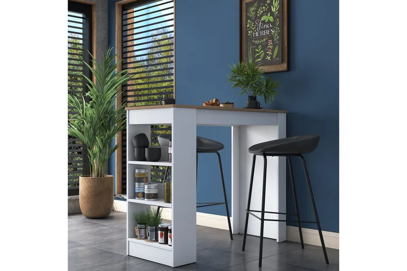 Iwao Barbord 50x120 cm Brun/Vit - Hanah Home - Möbler - Matplats - Barmöbler - Barbord