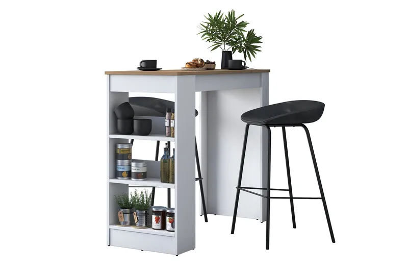 Iwao Barbord 50x120 cm Brun/Vit - Hanah Home - Möbler - Matplats - Barmöbler - Barbord