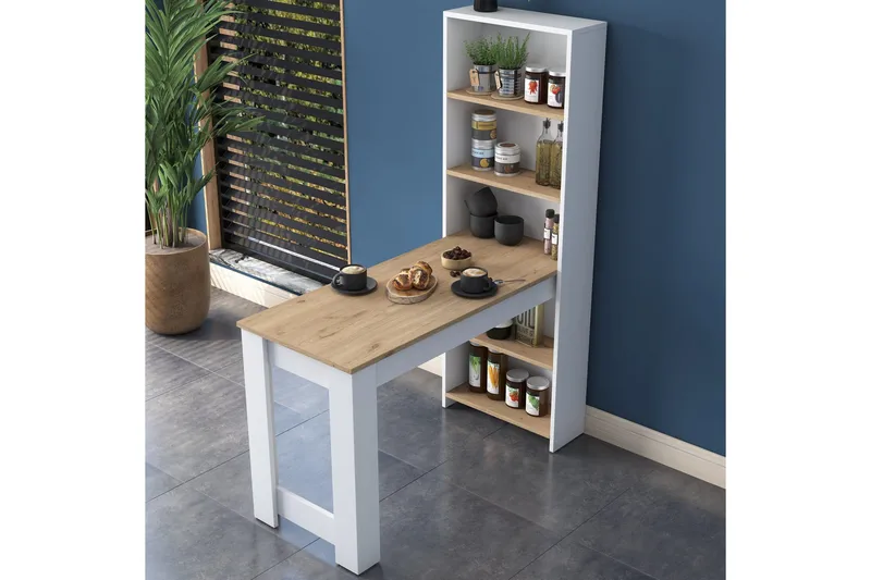 Izhar Barbord 53,8x120 cm Brun/Vit - Hanah Home - Möbler - Matplats - Barmöbler - Barbord