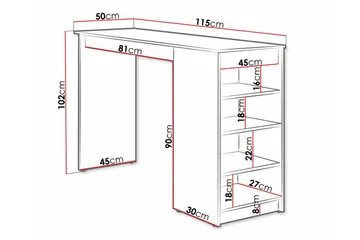 Kintore Barbord 50 cm - Brun - Möbler - Matplats - Barmöbler - Barbord