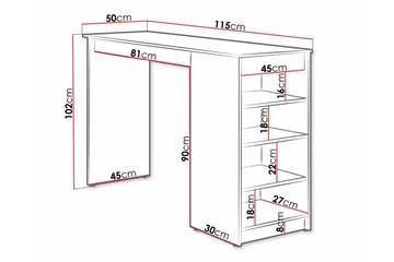 Kintore Barbord 50 cm - Svart - Möbler - Matplats - Barmöbler - Barbord