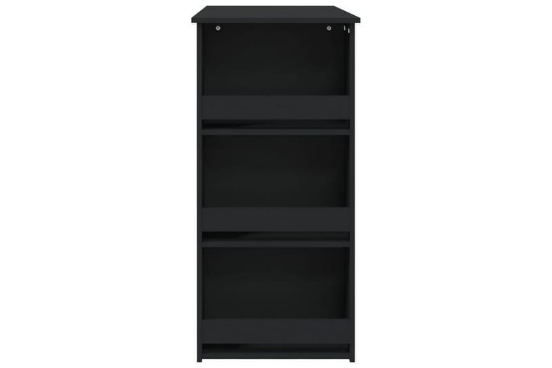 Barbord med förvaringshyllor svart 102x50x103,5 cm spånskiva - Svart - Möbler - Matplats - Barmöbler - Barbord