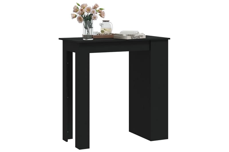 Barbord med förvaringshyllor svart 102x50x103,5 cm spånskiva - Svart - Möbler - Matplats - Barmöbler - Barbord