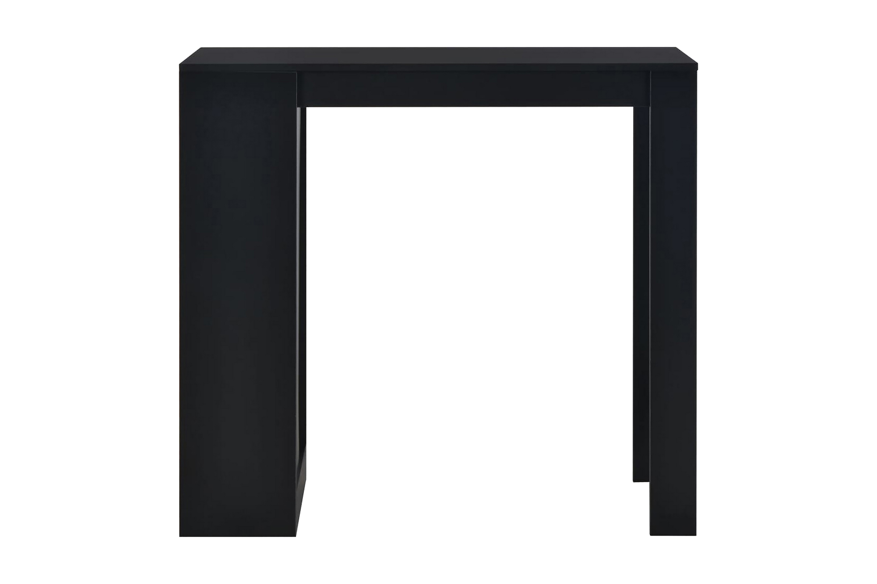 Barbord med hylla svart 110x50x103 cm – Svart