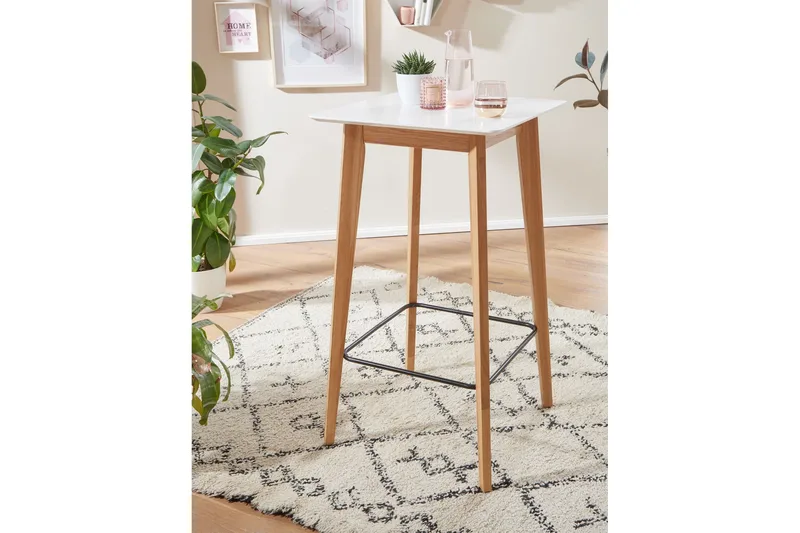 Willowdale Barbord 60 cm - Vit/Natur - Möbler - Matplats - Barmöbler - Barbord