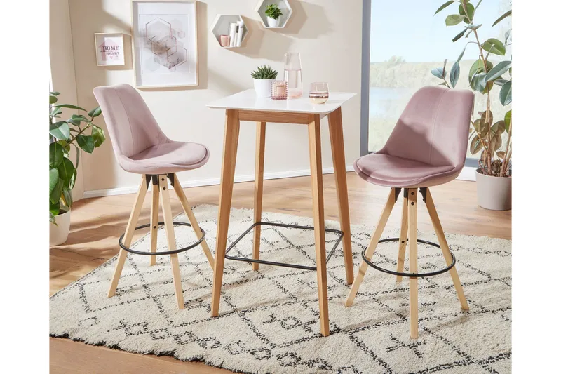 Willowdale Barbord 60 cm - Vit/Natur - Möbler - Matplats - Barmöbler - Barbord