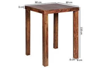 Barbord Wohnling Stabilt Massivt Trä Sheesham 80 x 80 x 110 cm - Möbler - Matplats - Barmöbler - Barbord
