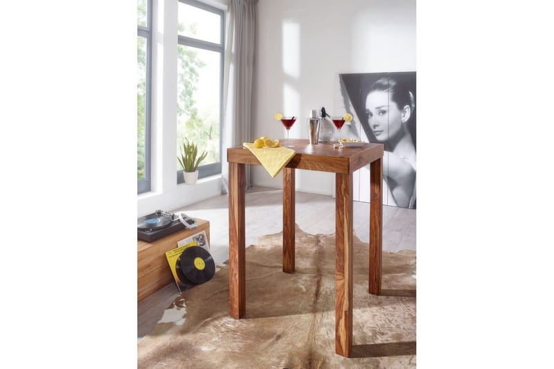 Barbord Wohnling Stabilt Massivt Trä Sheesham 80 x 80 x 110 cm - Möbler - Matplats - Barmöbler - Barbord