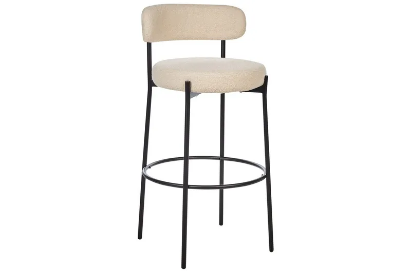 Barstol Allison set om 2 Beige-Svart - Beige-Svart - Möbler - Matplats - Barmöbler - Barstolar