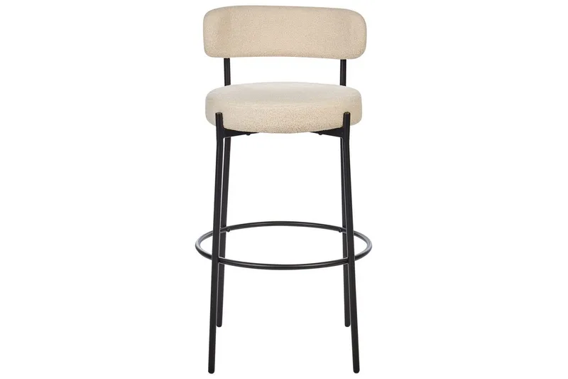Barstol Allison set om 2 Beige-Svart - Beige-Svart - Möbler - Matplats - Barmöbler - Barstolar