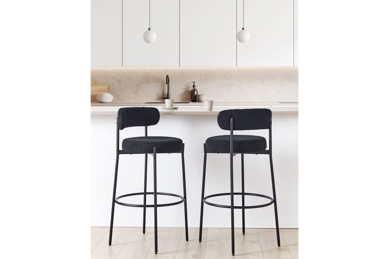 Barstol Allison set om 2 Svart - Svart - Möbler - Matplats - Barmöbler - Barstolar