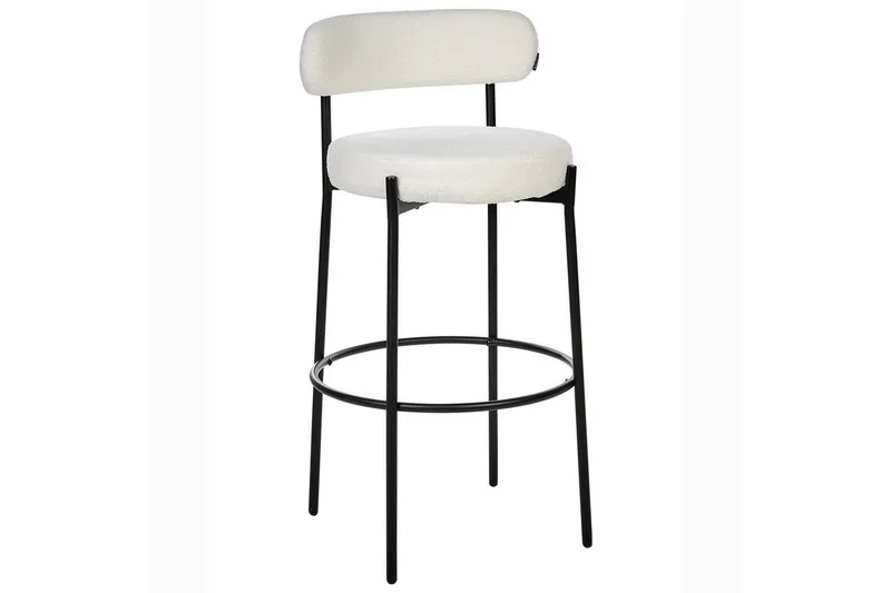 Barstol Allison set om 2 Vit-Svart - Vit-Svart - Möbler - Matplats - Barmöbler - Barstolar