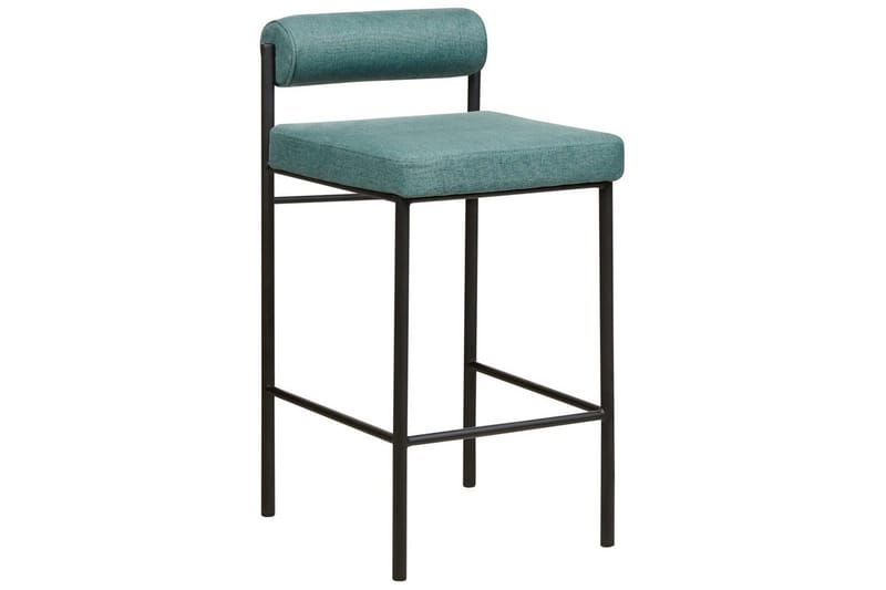 Barstol Amaya set om 2 Blågrön-Svart, Polyester - Blågrön-Svart, Polyester - Möbler - Matplats - Barmöbler - Barstolar