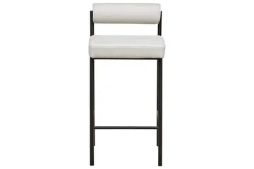 Barstol Amaya set om 2 Ljusgrå-Svart, Polyester - Ljusgrå-Svart, Polyester - Möbler - Matplats - Barmöbler - Barstolar
