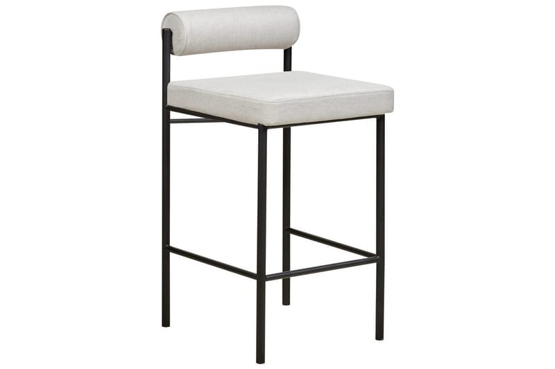 Barstol Amaya set om 2 Ljusgrå-Svart, Polyester - Ljusgrå-Svart, Polyester - Möbler - Matplats - Barmöbler - Barstolar