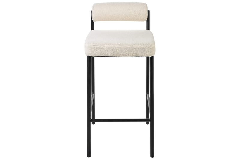 Barstol Amaya set om 2 Vit-Svart, Bouclé - Vit-Svart, Bouclé - Möbler - Matplats - Barmöbler - Barstolar