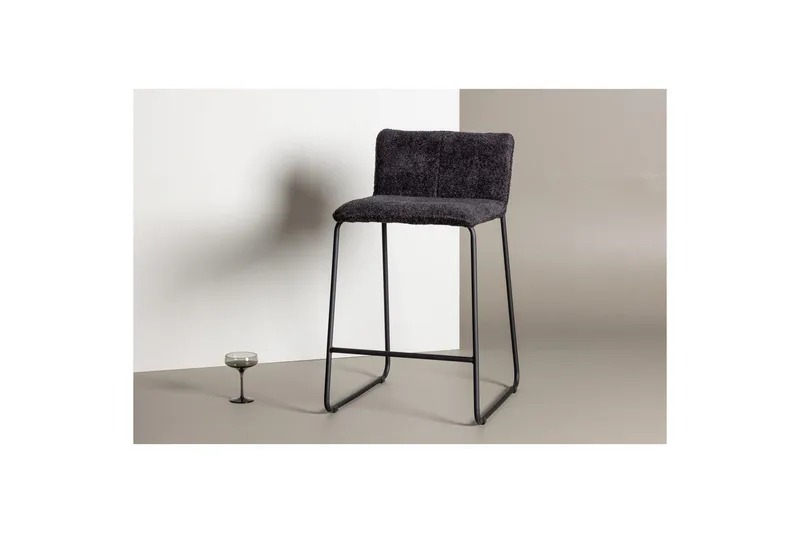 Barstol Bisbee Bouclé - Svart - Möbler - Matplats - Barmöbler - Barstolar
