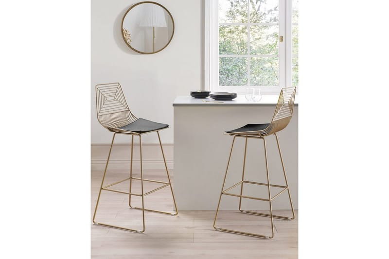 Barstol Bisbee set om 2 Guld-Svart - Guld-Svart - Möbler - Matplats - Barmöbler - Barstolar