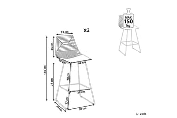 Barstol Bisbee set om 2 Svart - Svart - Möbler - Matplats - Barmöbler - Barstolar