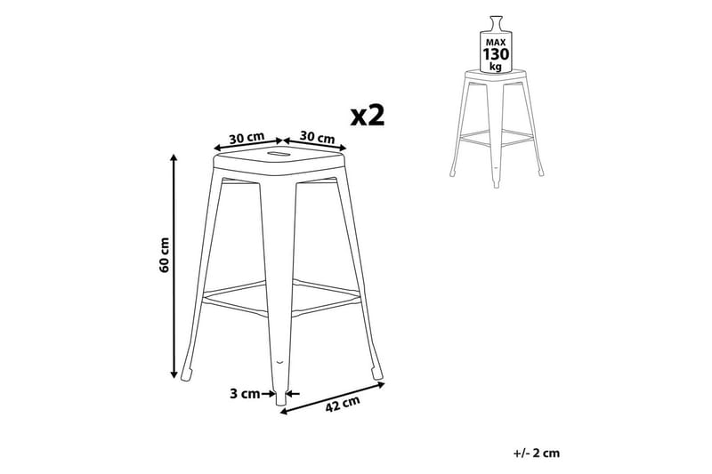 Barstol Cabrillo set om 2 60 cm - 60 cm - Möbler - Matplats - Barmöbler - Barstolar