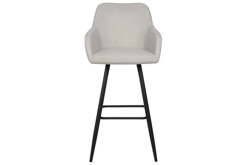 Barstol Casmalia set om 2 Beige-Svart - Beige-Svart - Möbler - Matplats - Barmöbler - Barstolar