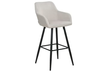 Barstol Casmalia set om 2 Beige-Svart - Beige-Svart - Möbler - Matplats - Barmöbler - Barstolar