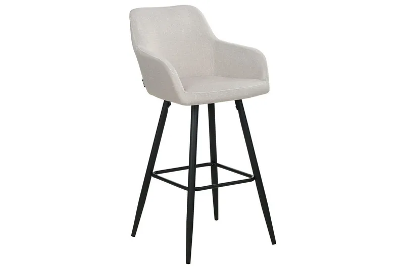Barstol Casmalia set om 2 Beige-Svart - Beige-Svart - Möbler - Matplats - Barmöbler - Barstolar