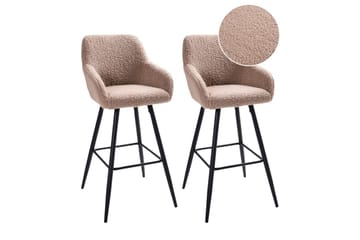 Barstol Casmalia set om 2 Beige/svart