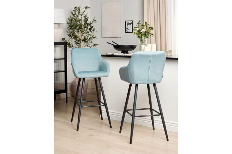 Barstol Casmalia set om 2 Blå-Svart - Blå-Svart - Möbler - Matplats - Barmöbler - Barstolar