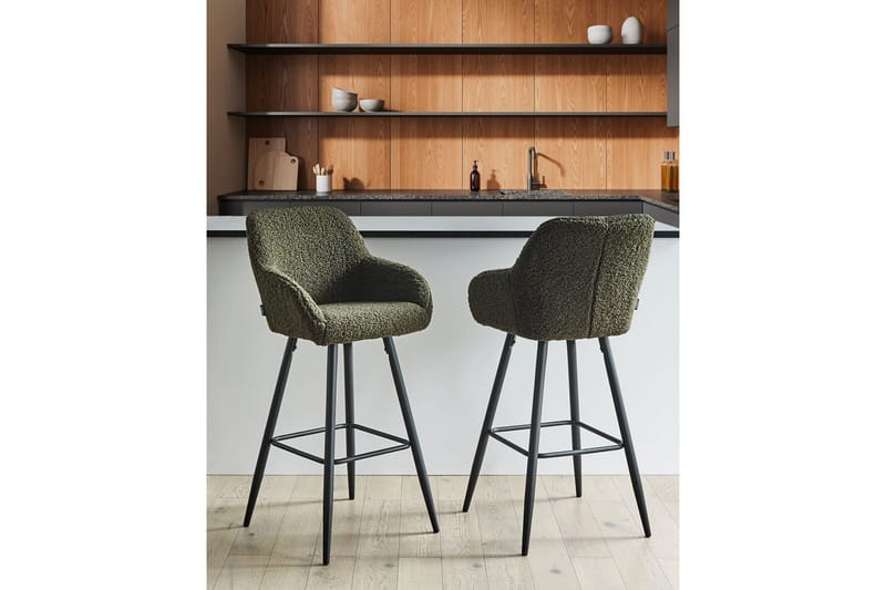 Barstol Casmalia set om 2 Grön/Svart - Grön/Svart - Möbler - Matplats - Barmöbler - Barstolar