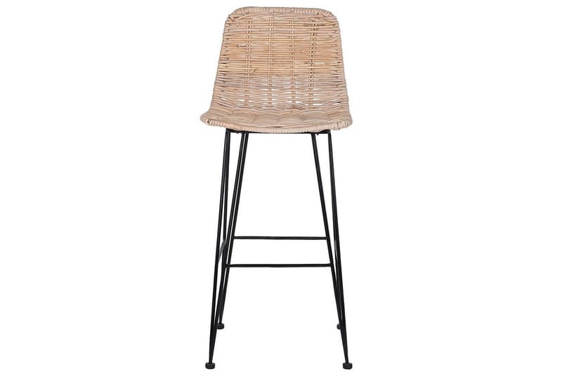 Barstol Cassita set om 2 Natur-Beige-Svart - Natur-Beige-Svart - Möbler - Matplats - Barmöbler - Barstolar
