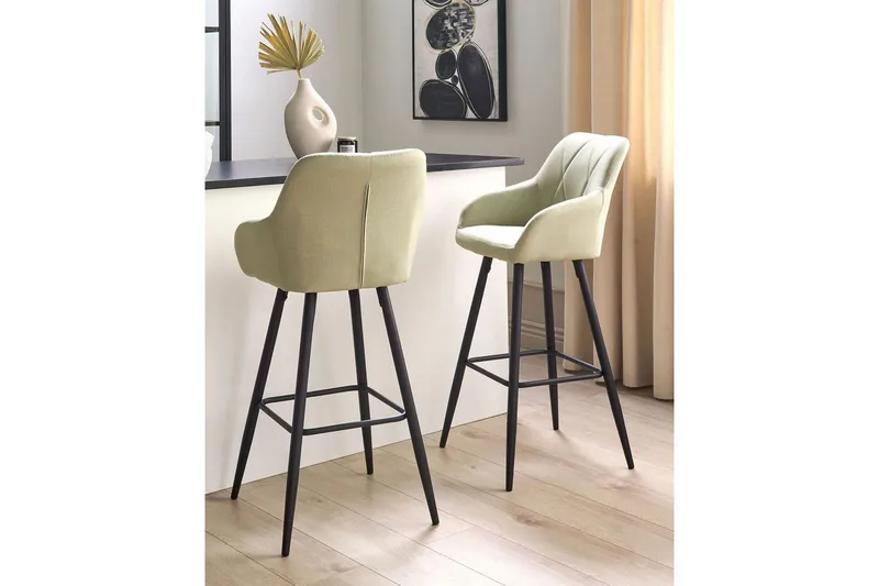 Barstol Darien set om 2 Grön-Svart - Grön-Svart - Möbler - Matplats - Barmöbler - Barstolar