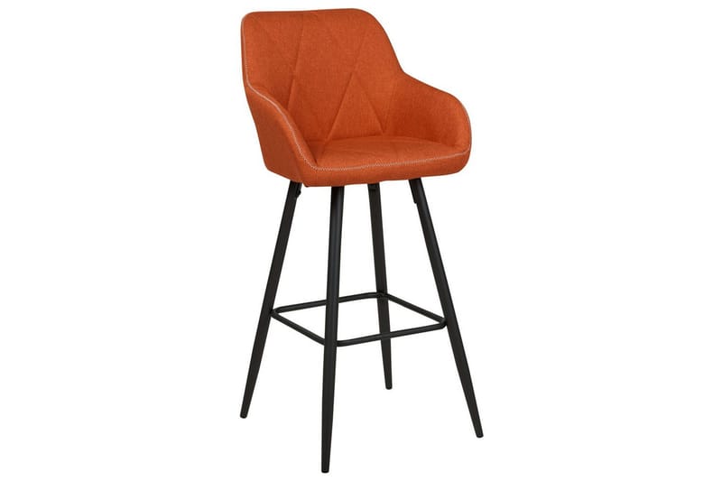 Barstol Darien set om 2 Orange-Svart - Orange-Svart - Möbler - Matplats - Barmöbler - Barstolar