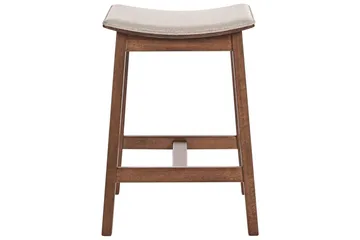 Barstol Dixon set om 2 Beige-Mörkt Trä - Beige-Mörkt Trä - Möbler - Matplats - Barmöbler - Barstolar