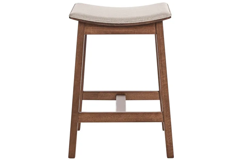 Barstol Dixon set om 2 Beige-Mörkt Trä - Beige-Mörkt Trä - Möbler - Matplats - Barmöbler - Barstolar