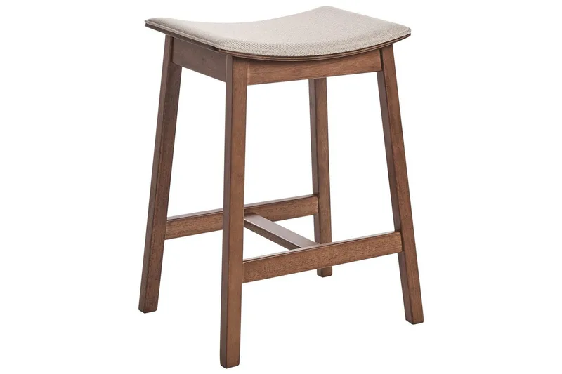 Barstol Dixon set om 2 Beige-Mörkt Trä - Beige-Mörkt Trä - Möbler - Matplats - Barmöbler - Barstolar