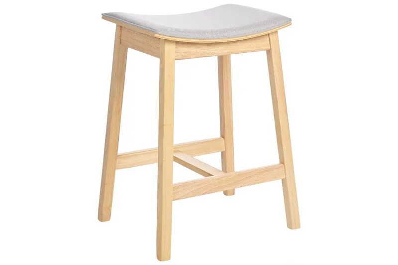 Barstol Dixon set om 2 Grå-Ljust Trä - Grå-Ljust Trä - Möbler - Matplats - Barmöbler - Barstolar