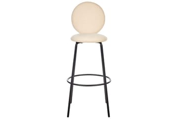 Barstol Emery set om 2 Beige-Svart - Beige-Svart - Möbler - Matplats - Barmöbler - Barstolar