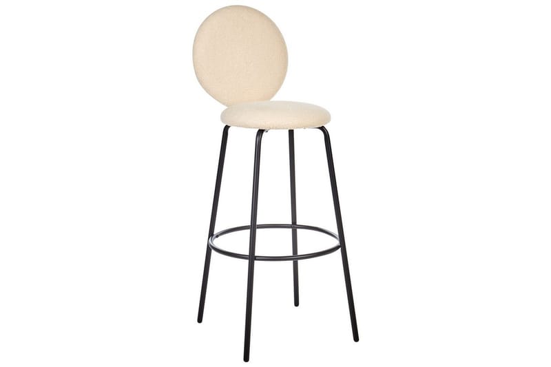 Barstol Emery set om 2 Beige-Svart - Beige-Svart - Möbler - Matplats - Barmöbler - Barstolar