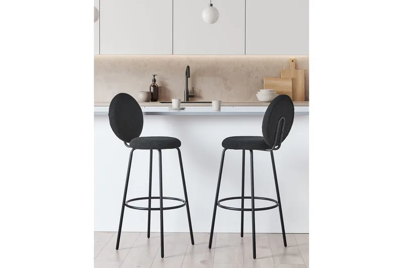 Barstol Emery set om 2 Svart - Svart - Möbler - Matplats - Barmöbler - Barstolar