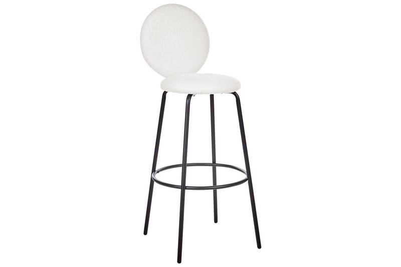 Barstol Emery set om 2 Vit-Svart - Vit-Svart - Möbler - Matplats - Barmöbler - Barstolar