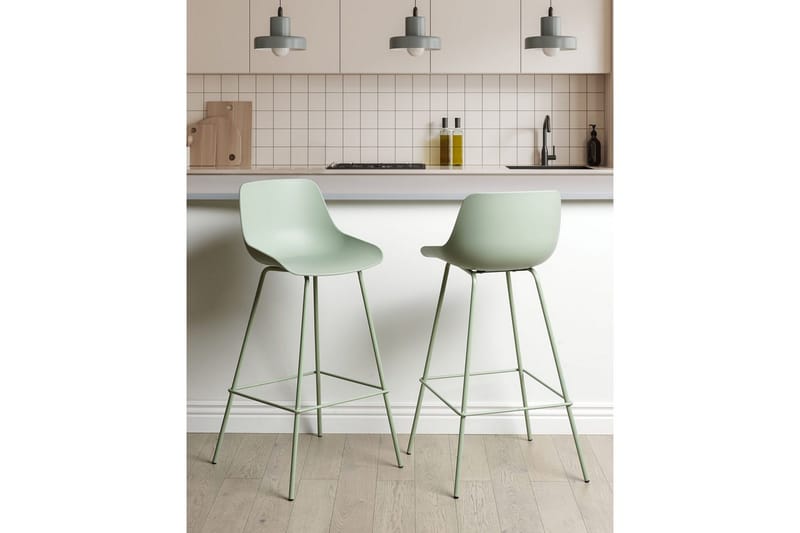 Barstol Emmet set om 2 Ljusgrön - Ljusgrön - Möbler - Matplats - Barmöbler - Barstolar